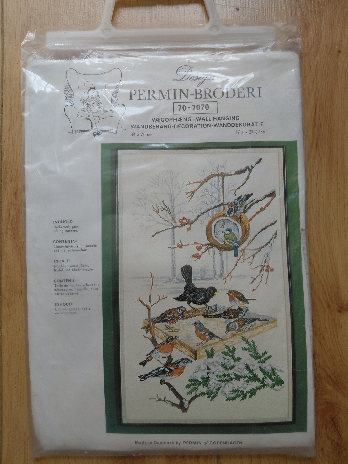 Permin Borduurpakket 70-7070 Wandkleed Vogels Ongeopend, Ophalen of Verzenden, Nieuw, Handborduren, Borduurpakket