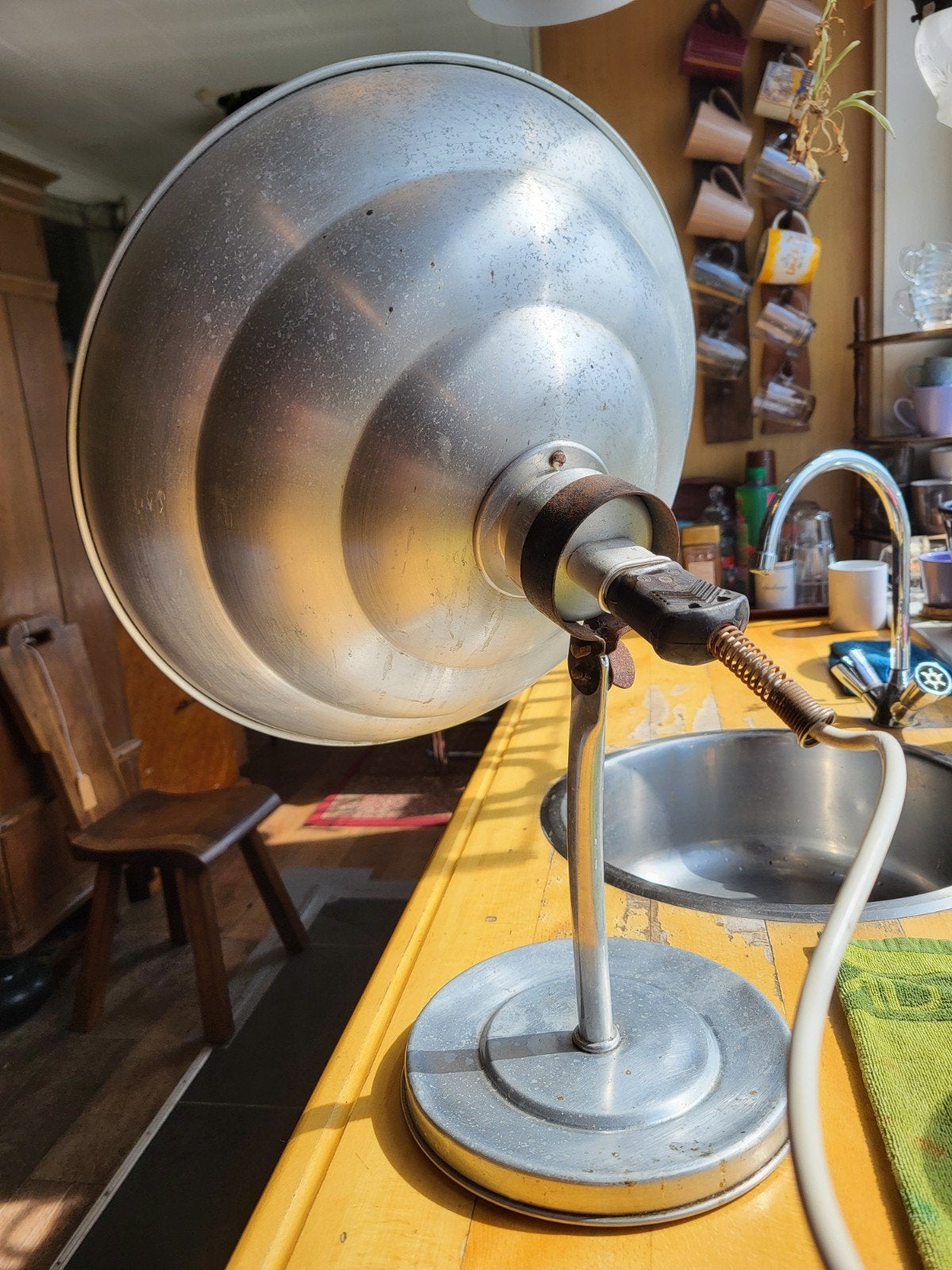 Vintage Reactor E566 parabool straalkachel verzamelobject, Ophalen of Verzenden, Metaal