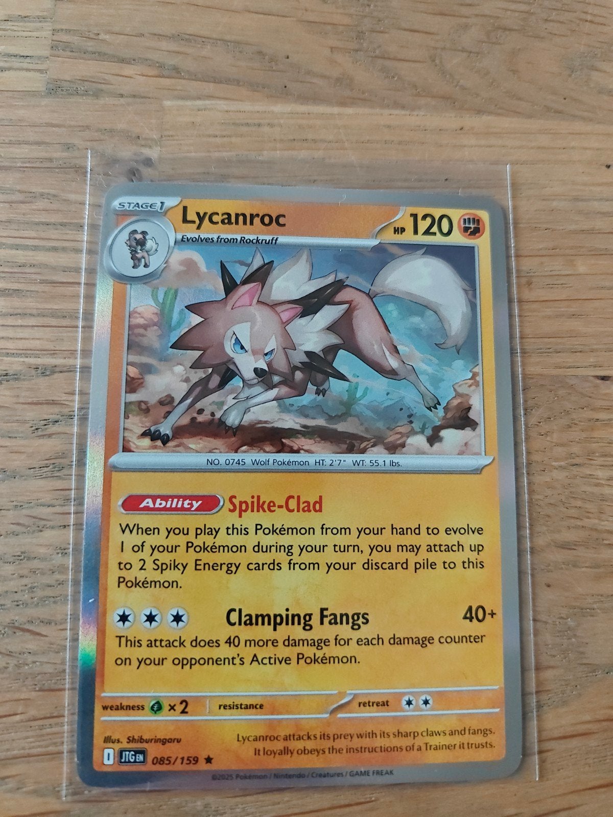 Lycanroc Holo Pokémon kaart 085/159, Ophalen