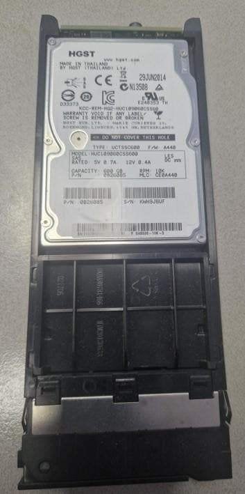 HGST 600GB SAS 10K 2.5" HDD – HUC109060CSS600 Incl. Bracket, Intern, Gebruikt, SAS, HDD