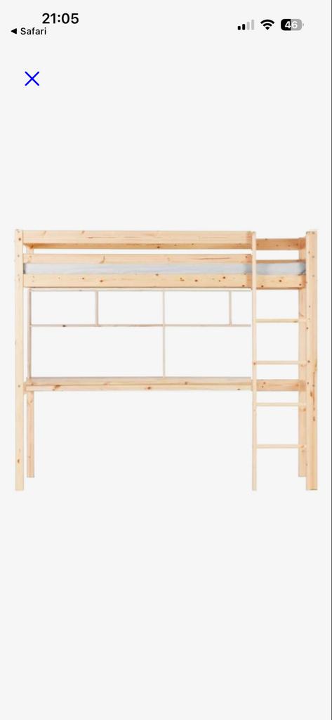 Flexa Hoogslaper met bureau-optie, Kinderen en Baby's, Ophalen of Verzenden, Gebruikt, Hoogslaper