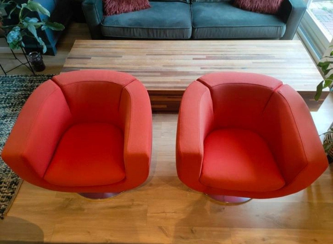 4x B&B Italia 'Tulip' fauteuil, Gebruikt, Modern, Design, Italiaans, 75 tot 100 cm, Ophalen of Verzenden