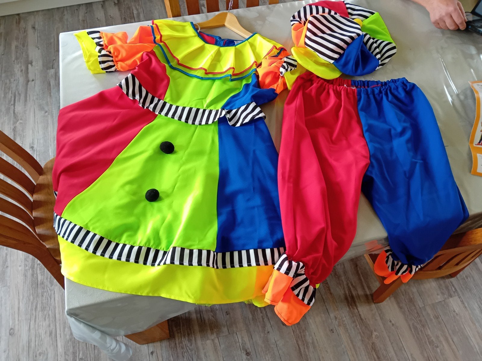 Clownspak, Maat 38/40 (M), Carnaval, Ophalen of Verzenden, Zo goed als nieuw