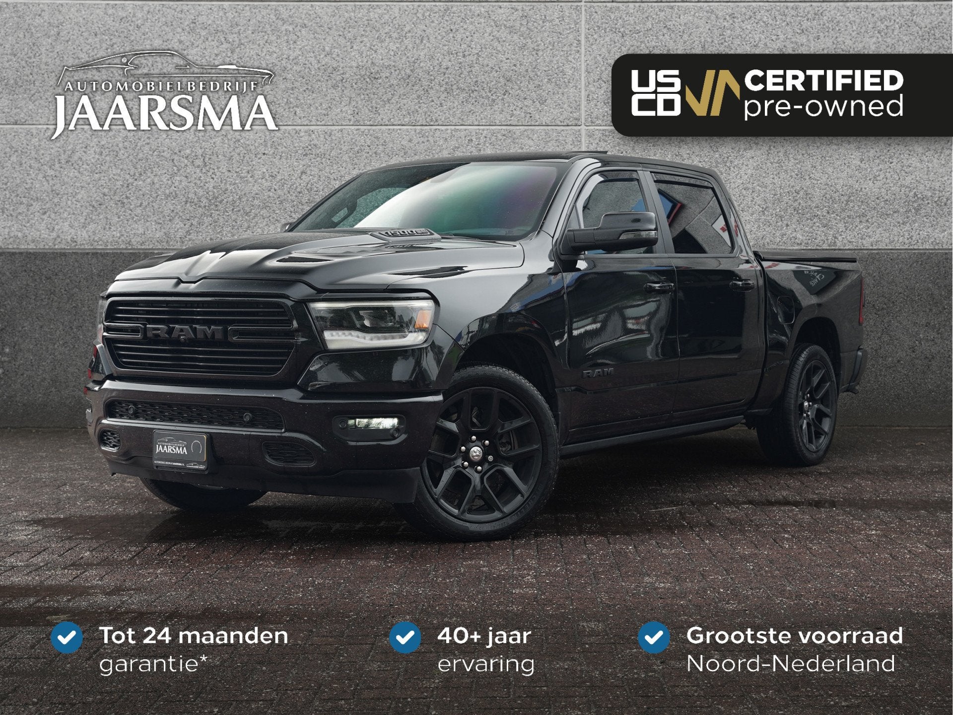 Dodge Ram 1500 5.7 V8 4x4 Sport G/T Pack CrewCab |Sport uitl, Auto's, Automaat, Gebruikt, 5654 cc, Zwart