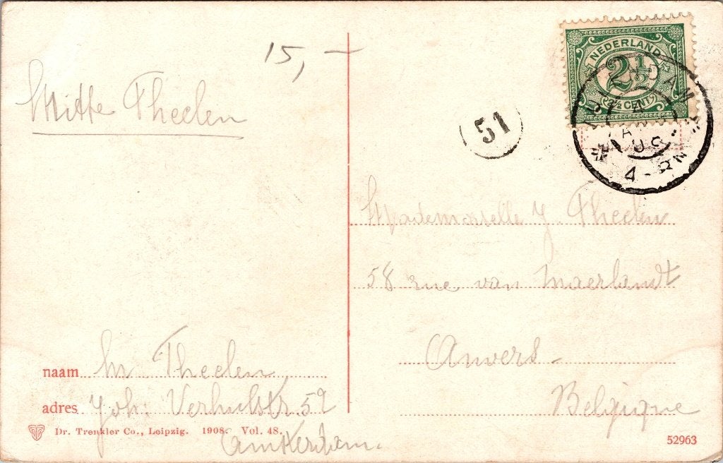 Volendam - 12 antieke ansichtkaarten Klederdracht II, Verzenden, Voor 1920, Gelopen, Noord-Holland