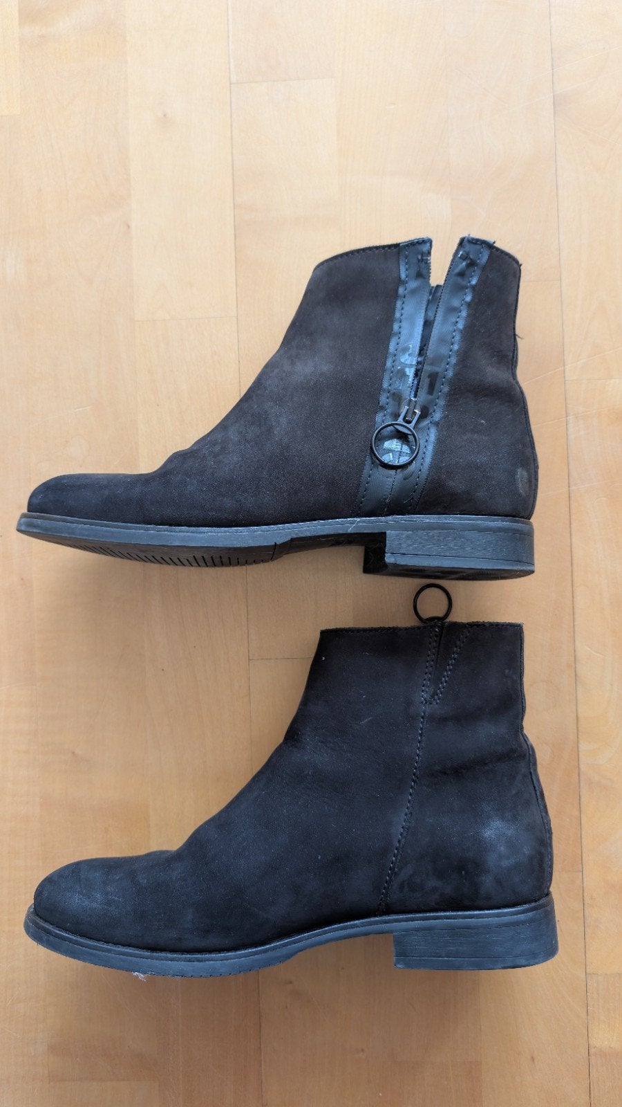 Zwarte Tommy Jeans laarzen, maat 39, Zwart, Lage of Enkellaarzen, Ophalen of Verzenden, Gedragen