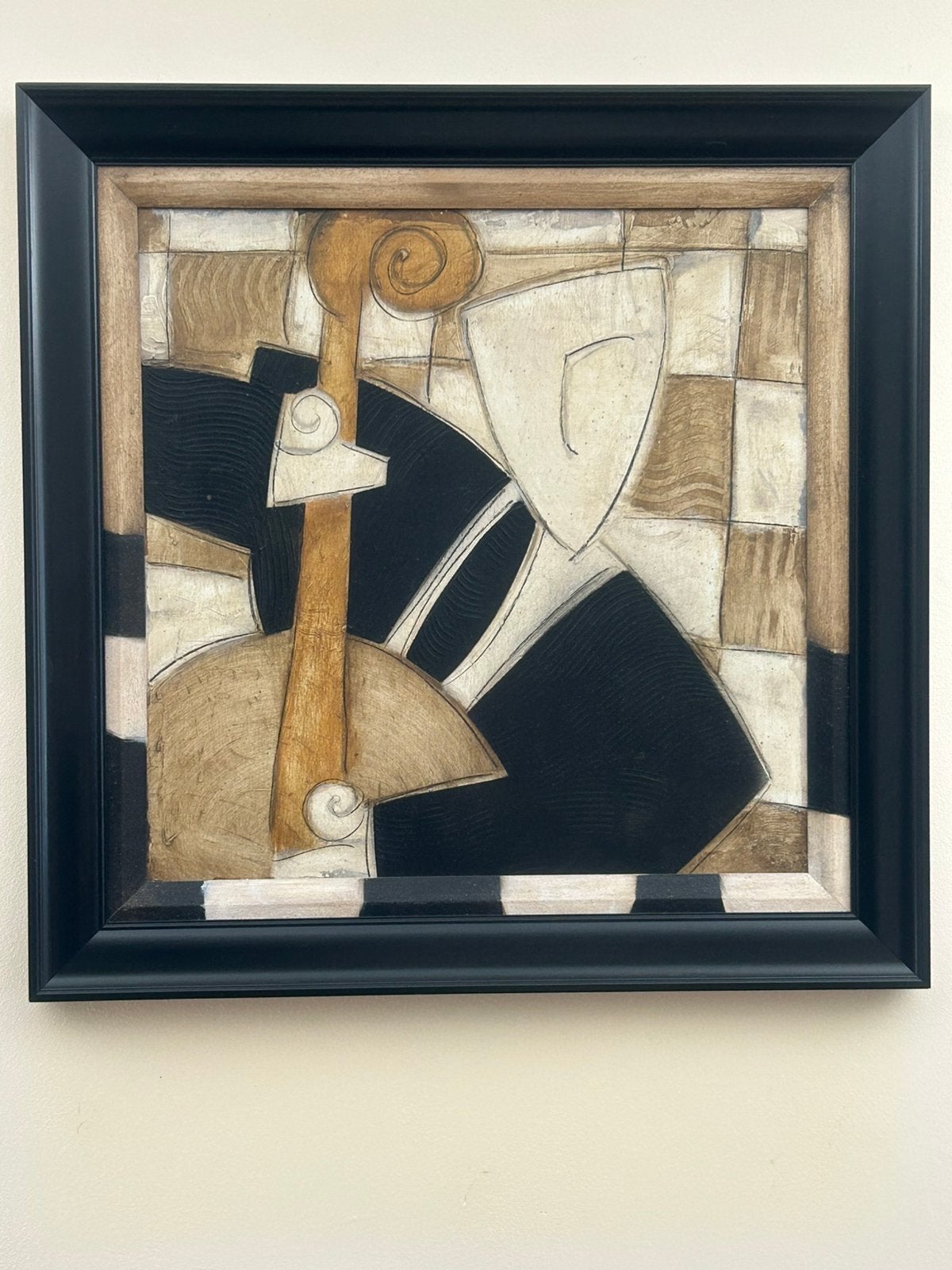Schilderij olieverf op paneel, Antiek en Kunst, Kunst | Schilderijen | Abstract, Ophalen of Verzenden