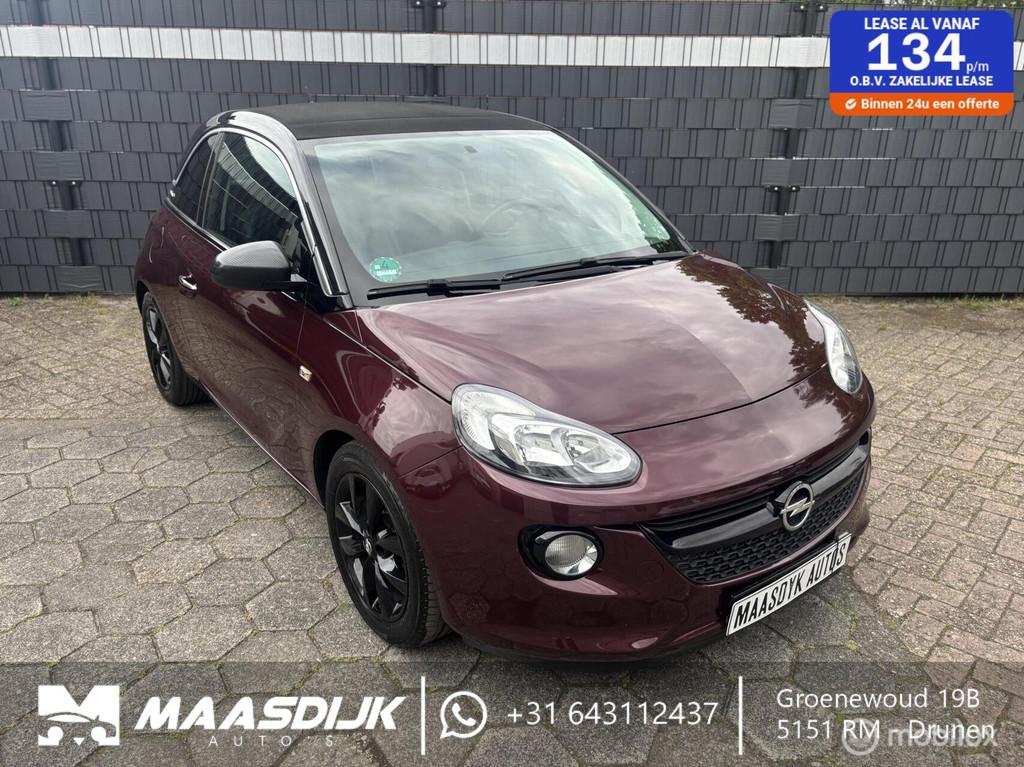 Opel ADAM 1.2 Open Air PDC Carplay Stuur/Stoelverwarming, Auto's, Opel, Voorwielaandrijving, ADAM, Gebruikt, Zwart