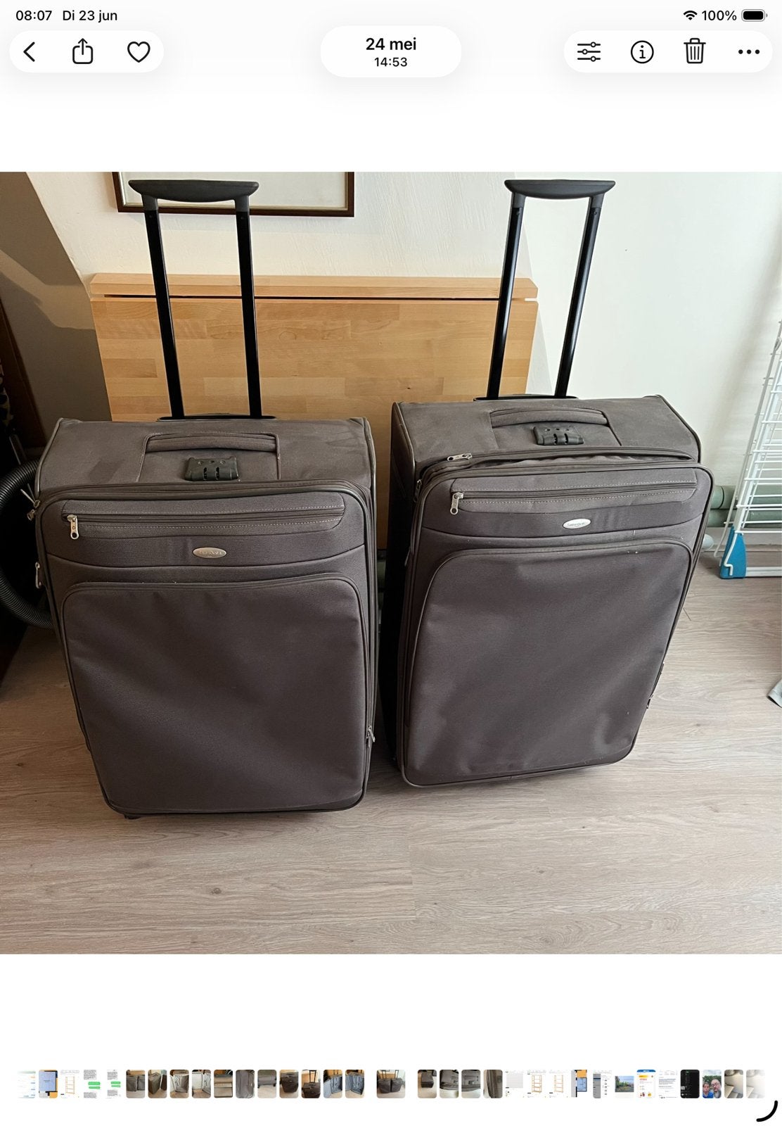 Samsonite Soft Kofferset - 2 stuks, Ophalen, 40 tot 60 cm, Gebruikt, 20 tot 30 cm