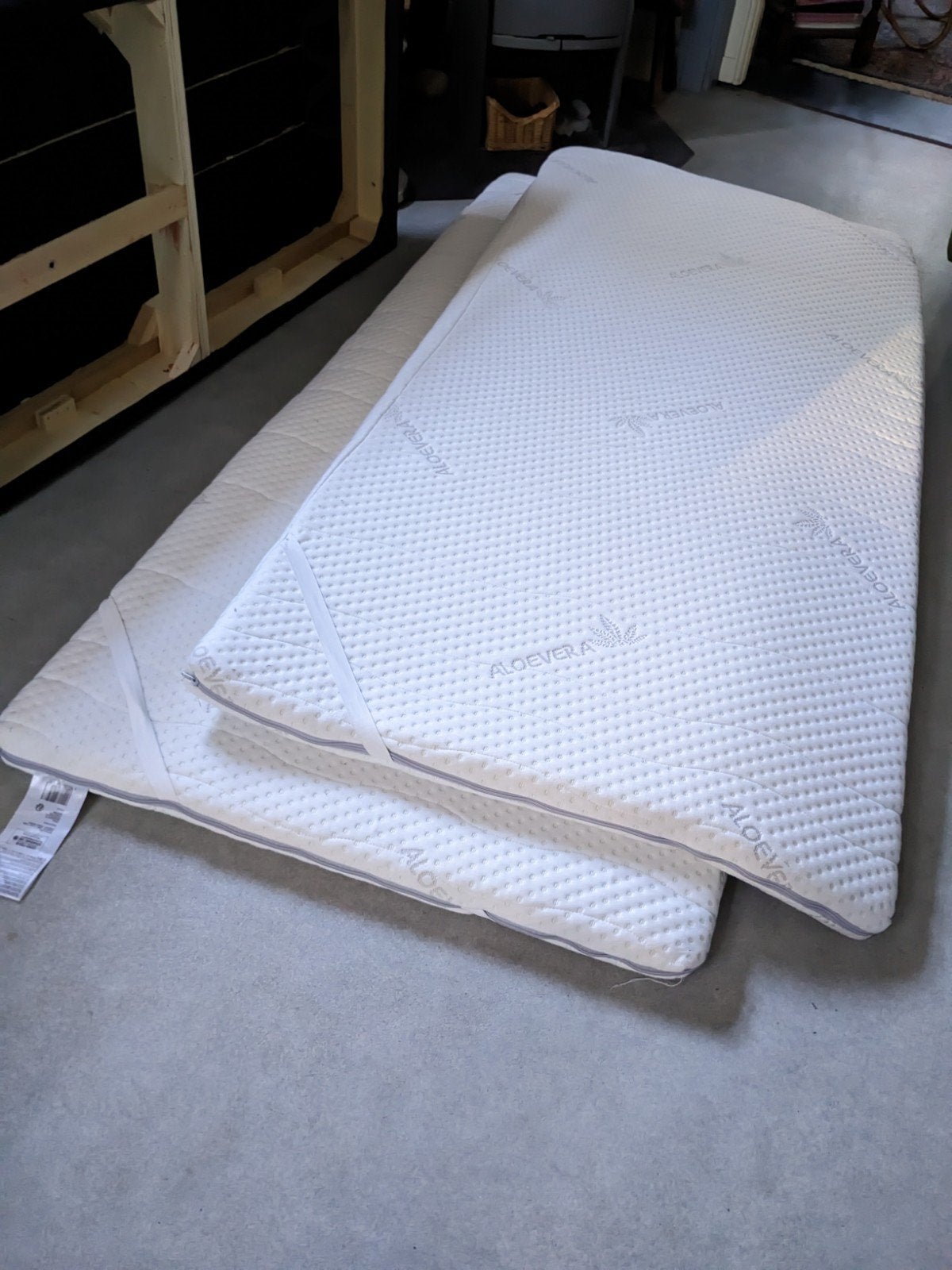 2x Dreamzone Gold T55 Topmatras 90x200 cm Aloë Vera, Ophalen, 90 cm, Eenpersoons, Zo goed als nieuw
