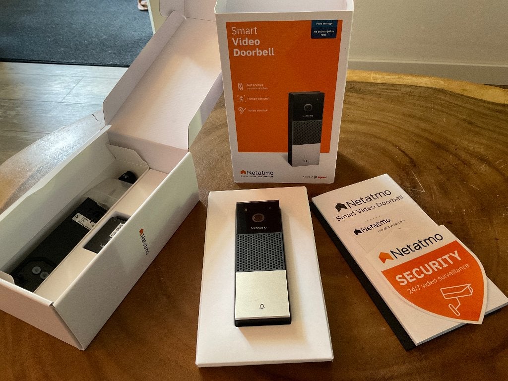 Netatmo Smart Video Doorbell, Ophalen of Verzenden, Bewegingsdetectiesensor, Gebruikt, Bedraad