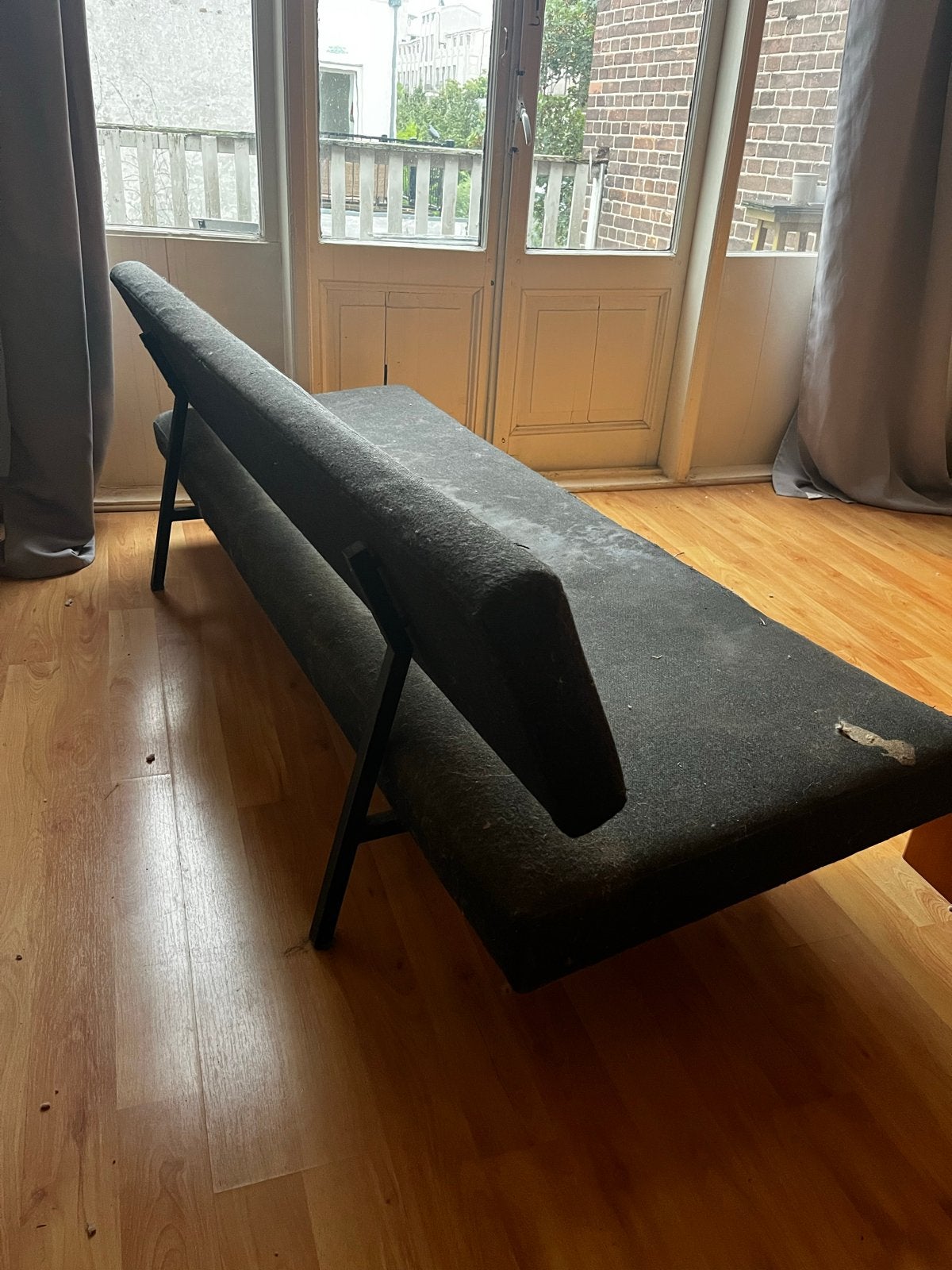 Vintage BR 01 Slaapbank Door Martin Visser Spectrum in 1960, Ophalen, Gebruikt, Zwart, 190 cm of minder