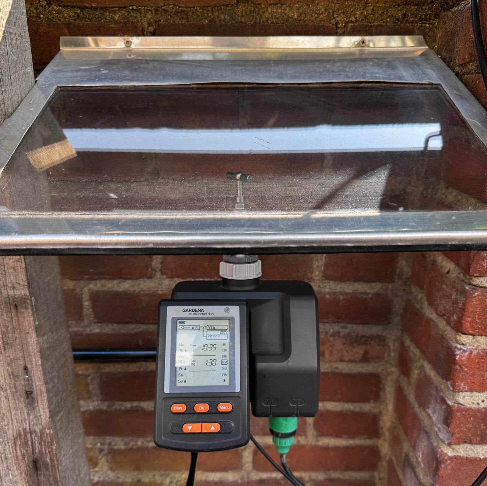 Gardena MultiControl Duo besproeiingscomputer  + sensor, Ophalen of Verzenden, Zo goed als nieuw