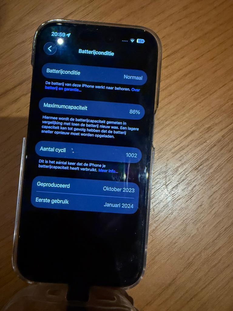 Iphone 15 pro, Telecommunicatie, Mobiele telefoons | Apple iPhone, 256 GB, 86 %, Blauw, Ophalen of Verzenden
