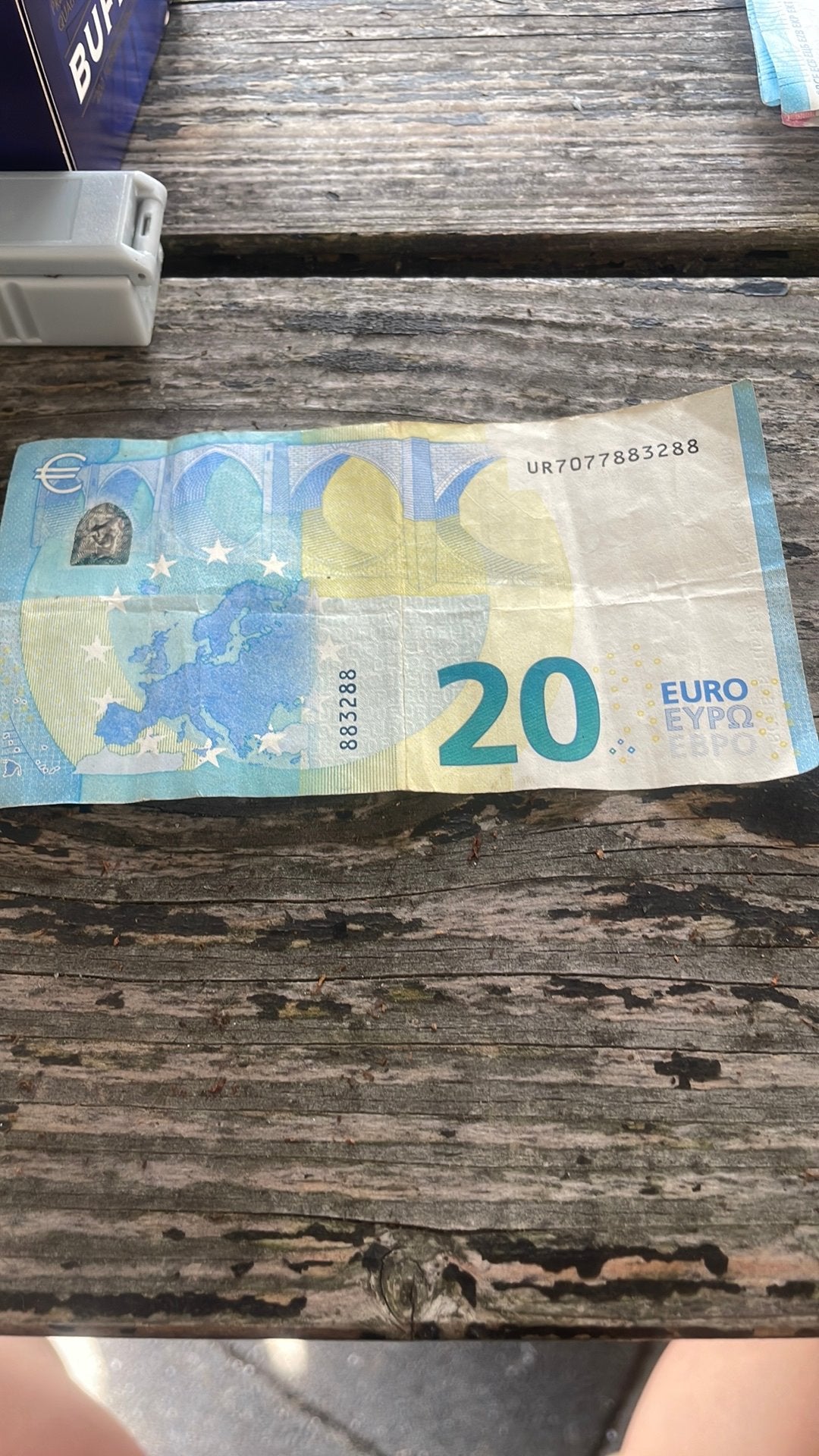 Error briefje van 20, Postzegels en Munten, Bankbiljetten | Europa | Eurobiljetten, Ophalen of Verzenden, België, 20 euro, Los biljet
