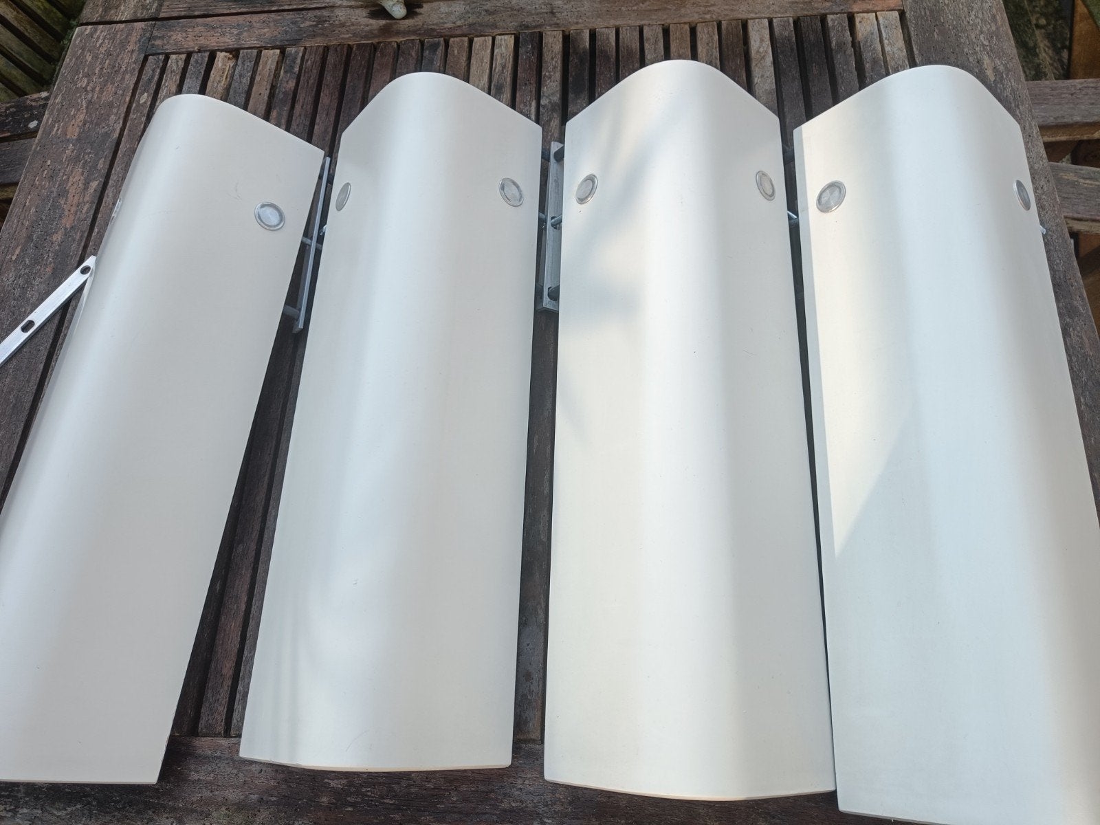 Witte Auping Auronde senior bedpoten 48 cm hoog, zgan., Ophalen of Verzenden, Zo goed als nieuw, Wit