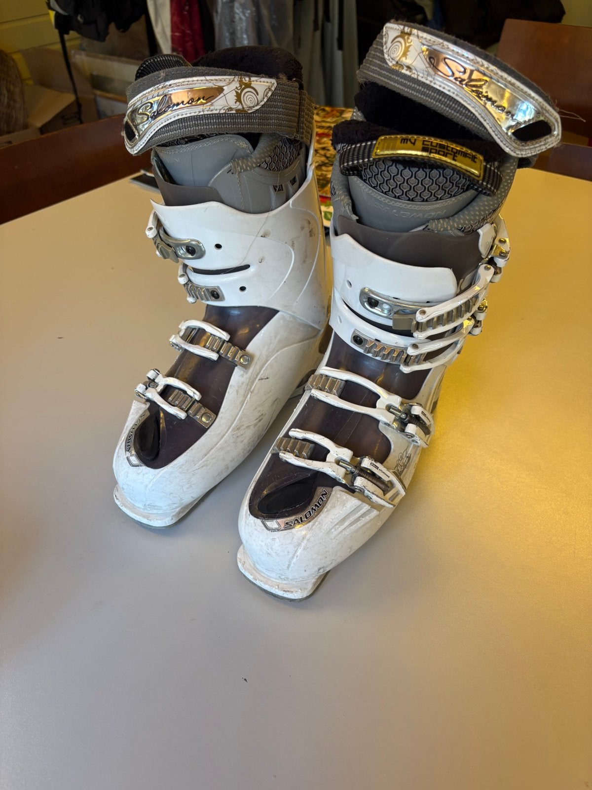 Salomon skischoenen maat 27 (schoenmaat 42) - gebruikt, Gebruikt, Schoenen, Skiën, Salomon