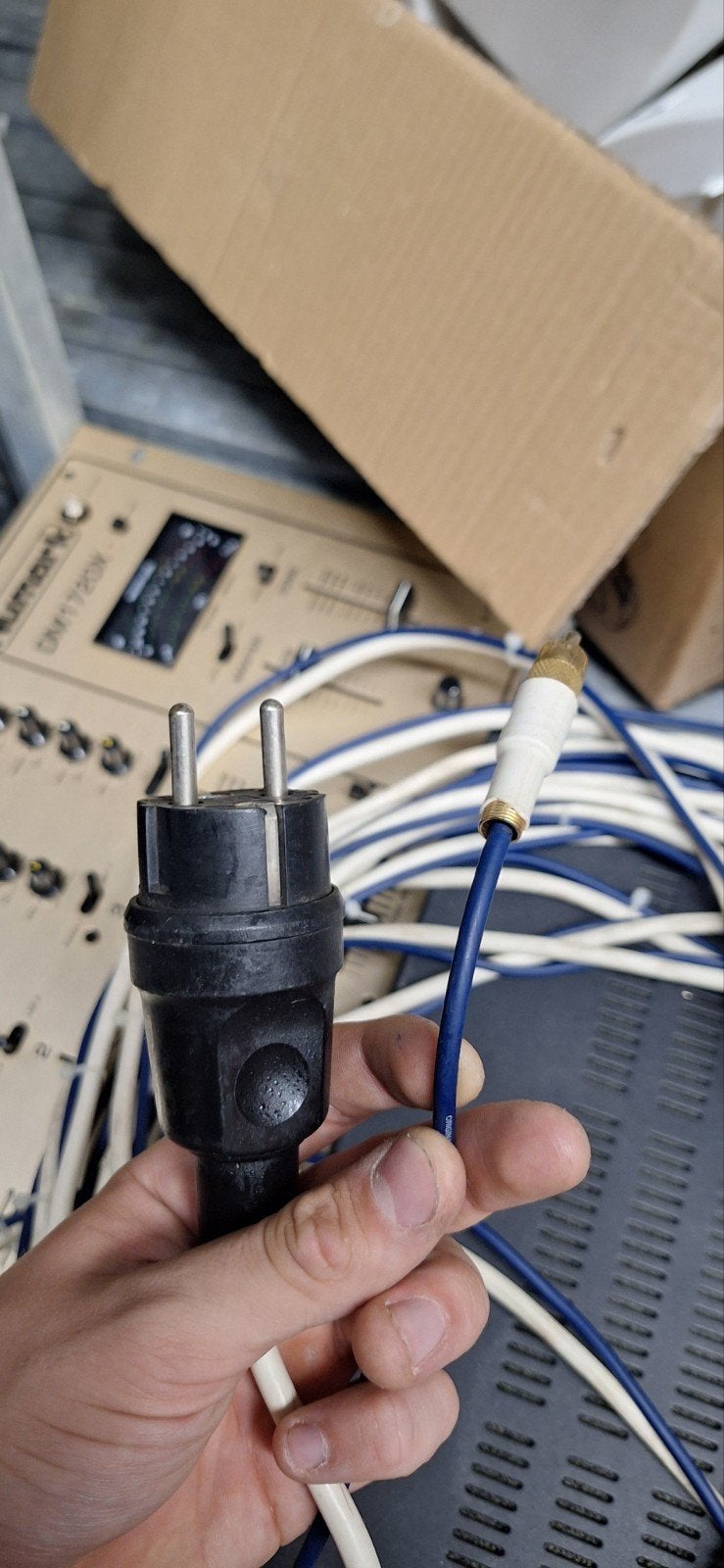 Combikabel rca en stroom, Ophalen of Verzenden, Gebruikt, 5 tot 10 meter, Overige kabels