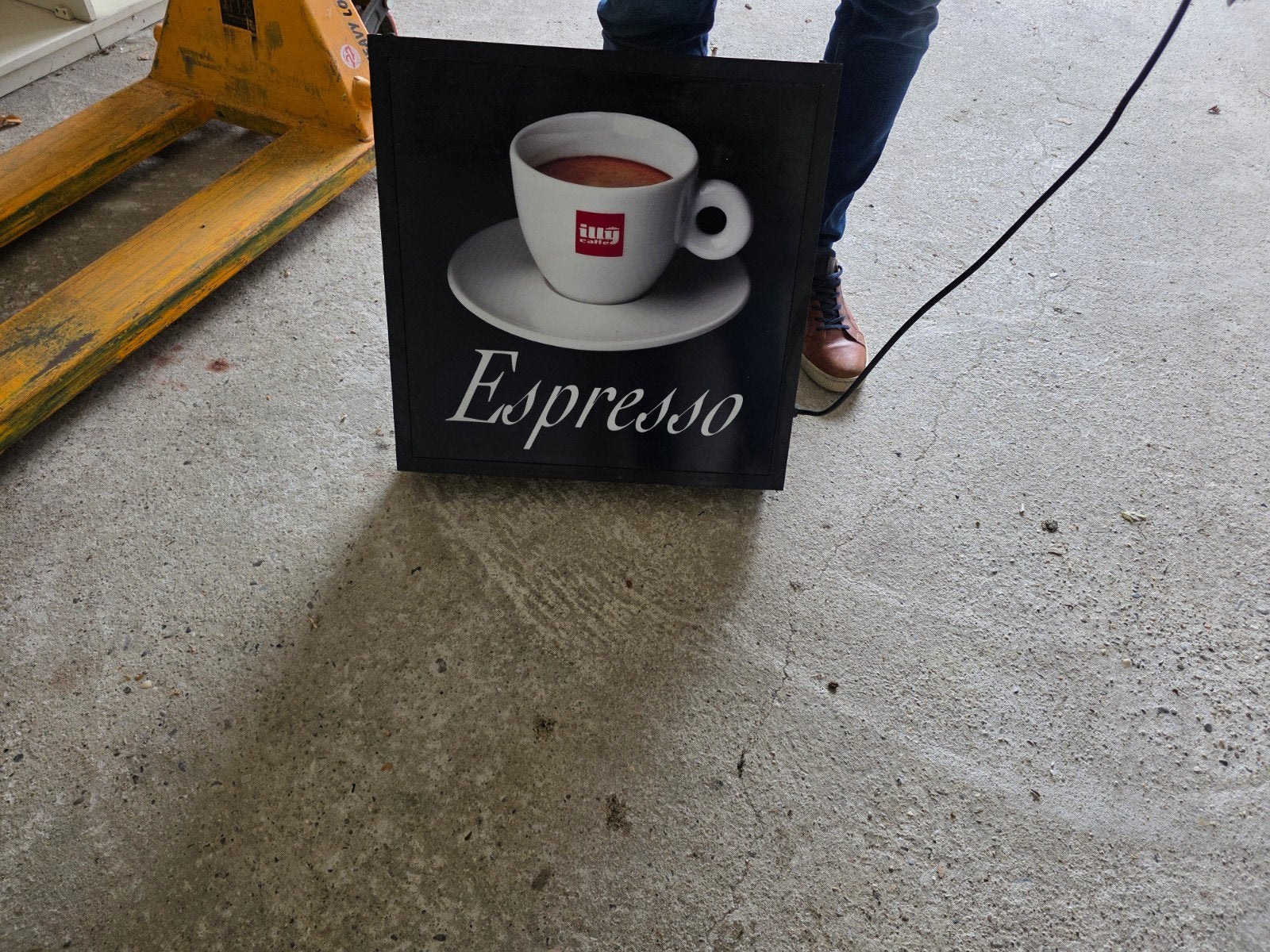 Illy Espresso Lichtbak Reclamebord, Ophalen, Zo goed als nieuw