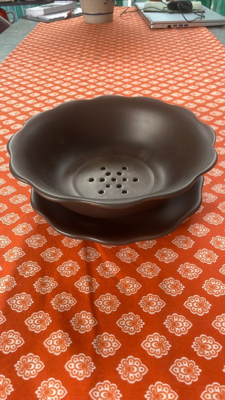 Plateel fruittes bruin, Antiek en Kunst, Ophalen of Verzenden