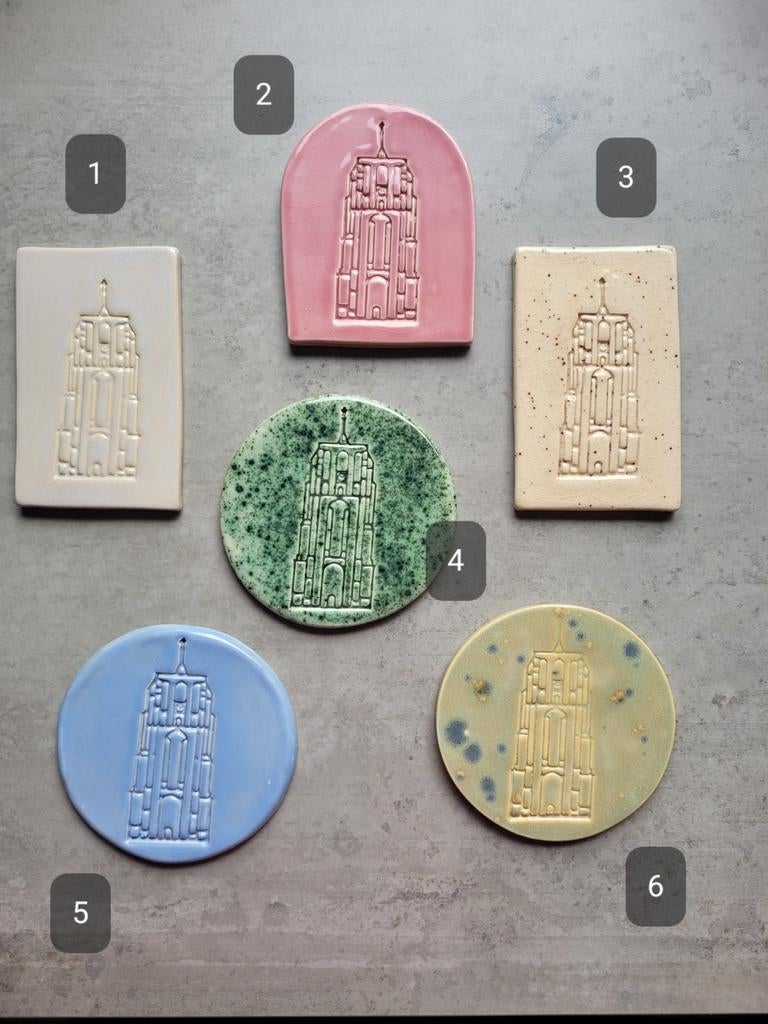 Handgemaakte tegeltjes de Oldehove Leeuwarden, Ophalen of Verzenden, Nieuw
