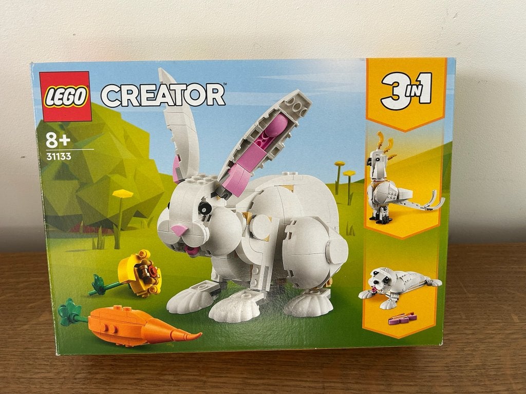 Lego Creator 3-in-1 Wit Konijn, Compleet ,Als Nieuw!, Lego, Compleet, Ophalen of Verzenden, Zo goed als nieuw