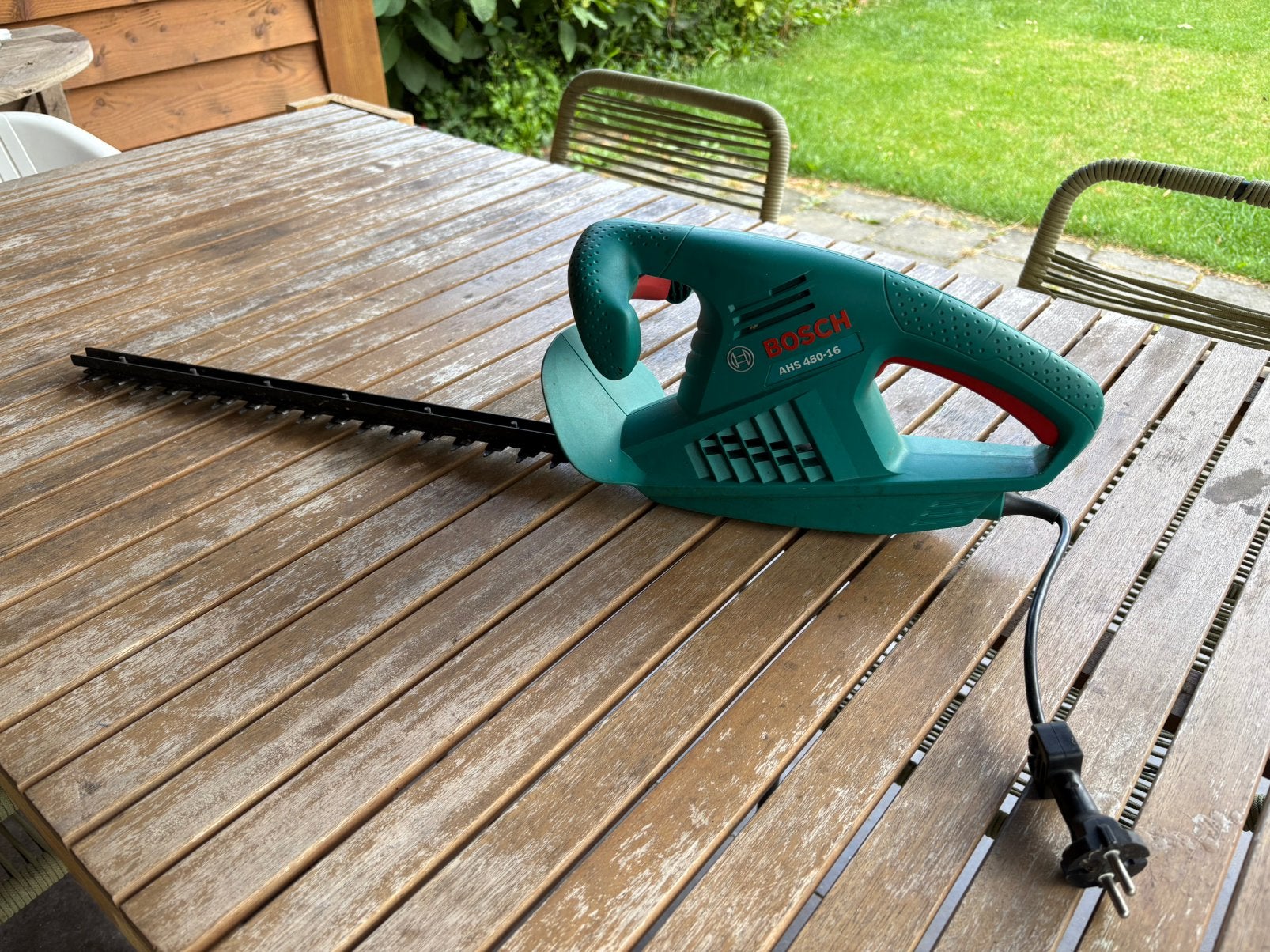 Bosch AHS 450-16 elektrische heggenschaar, Tuin en Terras, Heggenscharen, Ophalen of Verzenden, Gebruikt, Elektrisch