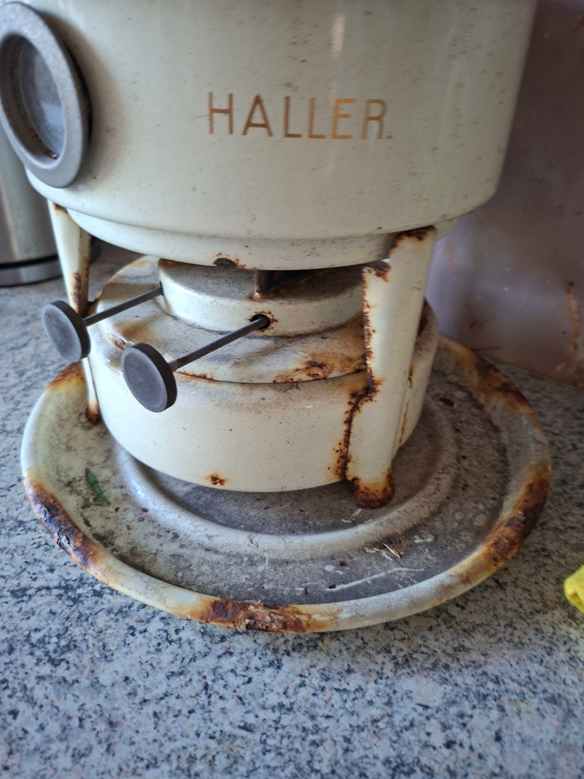 Vintage Haller petroleumkachel - decoratief item, Ophalen of Verzenden