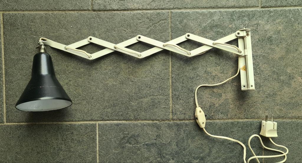 Anvia schaarlamp jaren '50 vintage staat., Ophalen of Verzenden, Gebruikt
