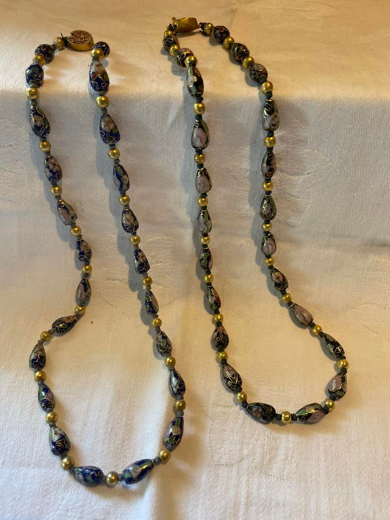 Collier cloisonné, Ophalen of Verzenden, Zo goed als nieuw, Zilver