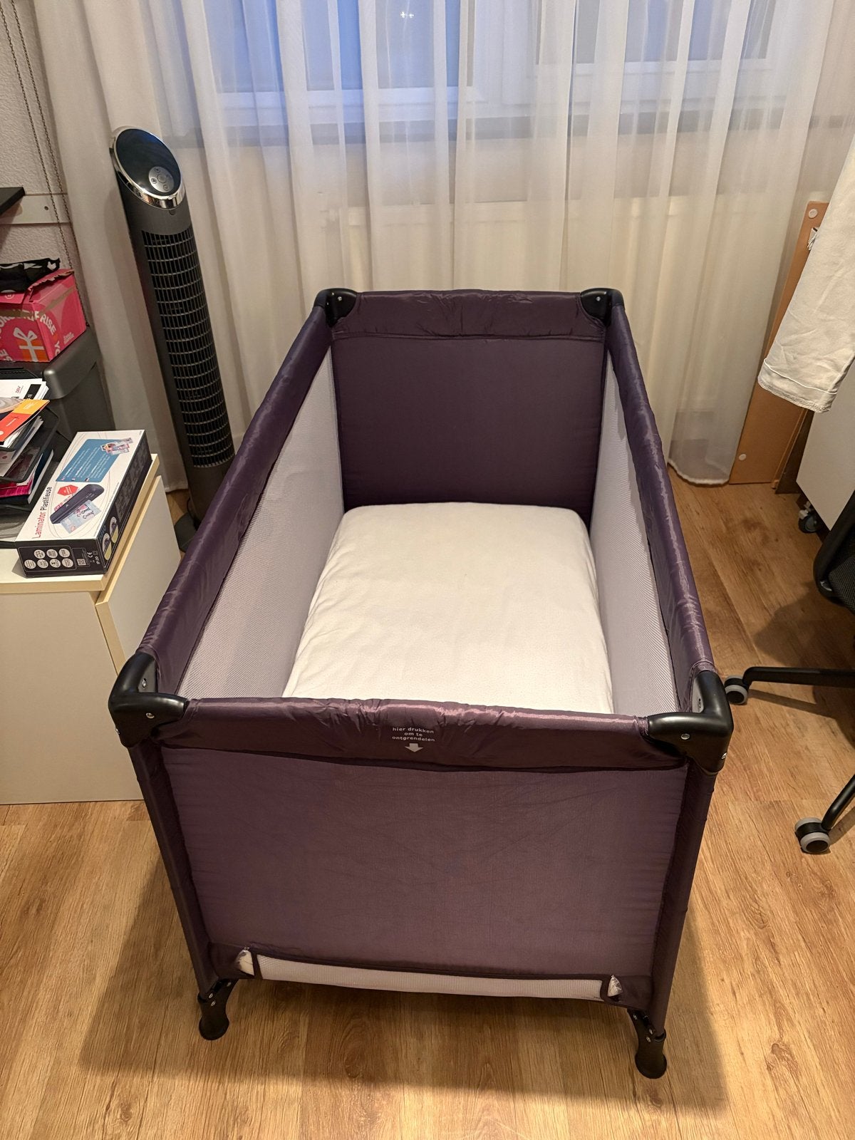 Prenatal Campingbedje met matras en opberghoes, Kinderen en Baby's, Gebruikt, 70 tot 85 cm, Matras, 140 tot 160 cm