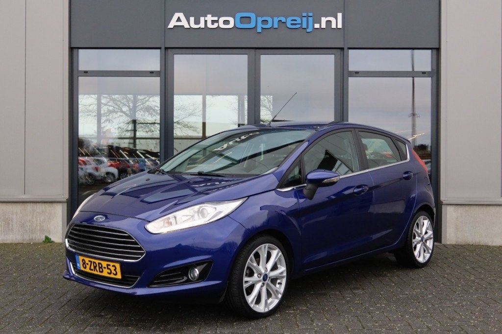 Ford FIESTA 1.0 EcoBoost Titanium X 5drs. 101pk NAVI, Stoelv, Auto's, Voorwielaandrijving, Euro 5, 101 pk, Blauw