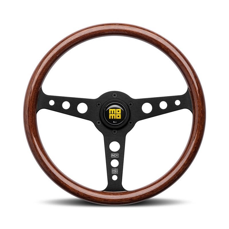 Momo Indy heritage stuur sportstuur 350mm hout zwart, Auto diversen, Ophalen of Verzenden