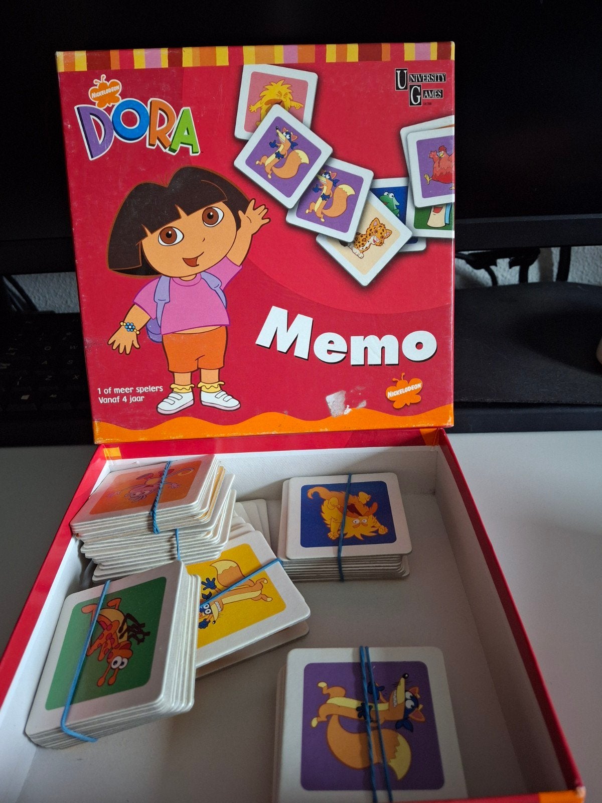 Dora Memo Spel - Leuk geheugenspel voor kinderen, Een of twee spelers, Ophalen of Verzenden, Gebruikt, University Games