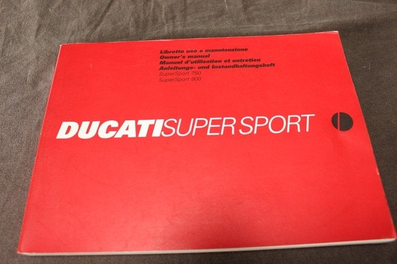 Ducati Super Sport 750 900 1998  motorcycle owner's manual, Motoren, Handleidingen en Instructieboekjes, Ophalen of Verzenden