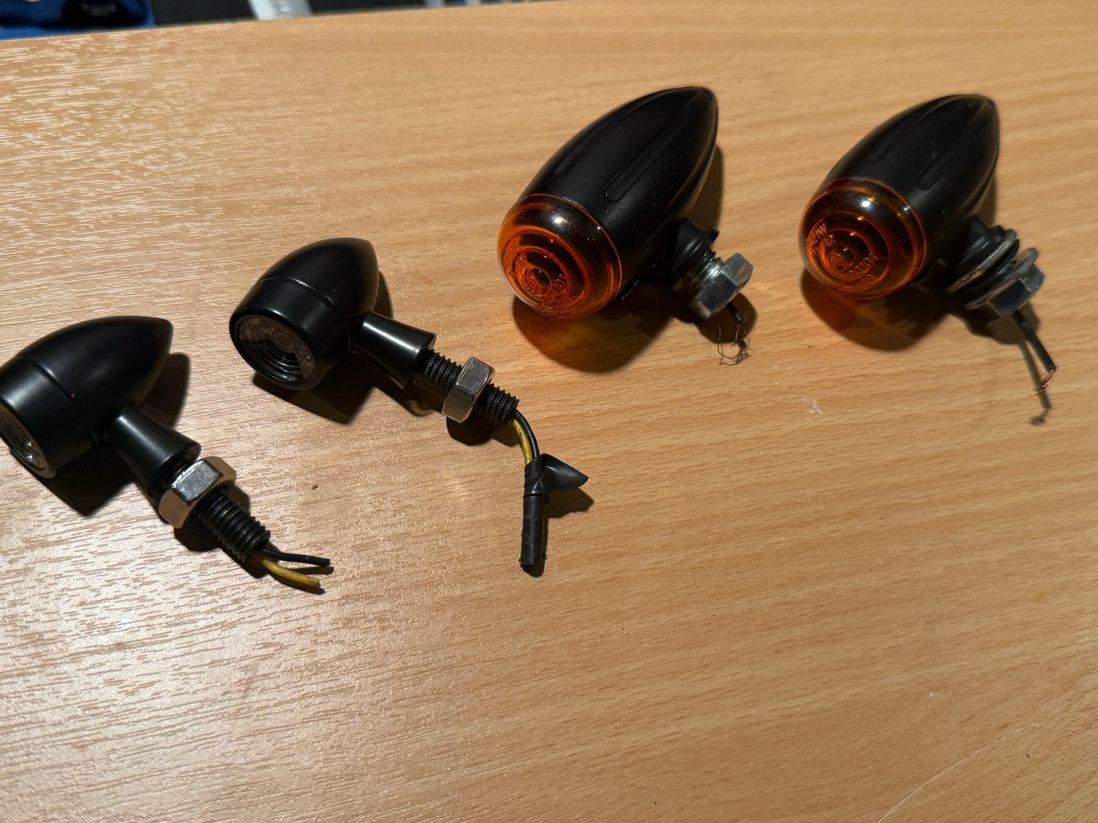 2 sets knipperlichten (normaal en LED), Motoren, Ophalen of Verzenden, Gebruikt