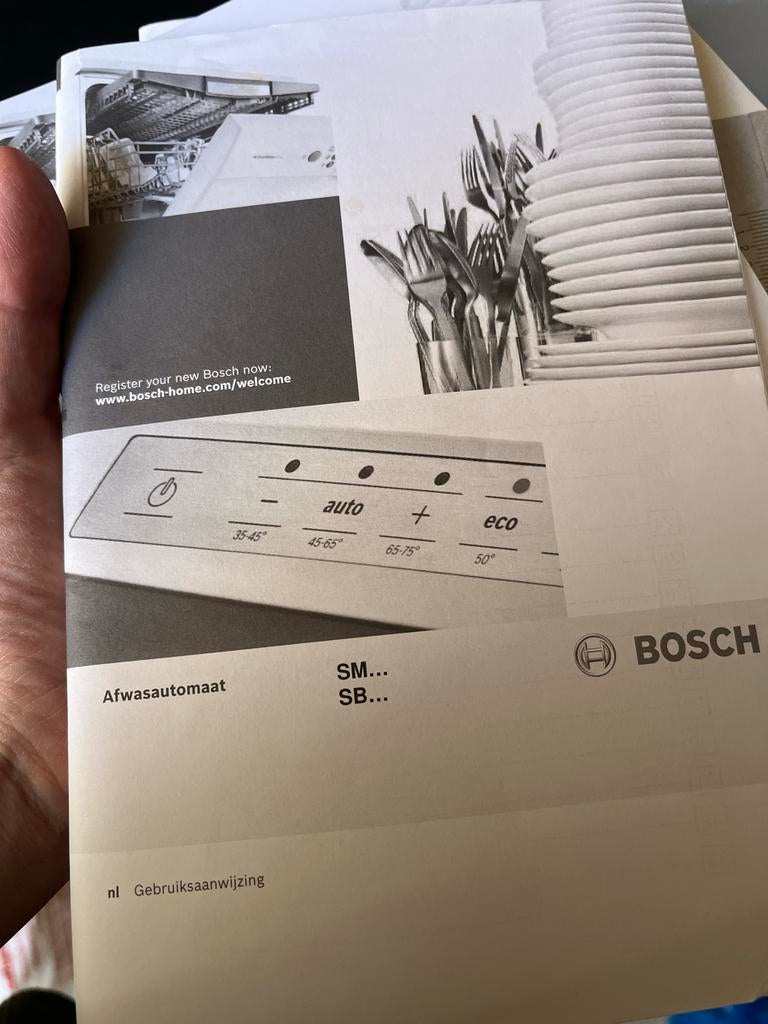 Bosch Inbouw Vaatwasser - SMV53L30EU/34, Ophalen, Gebruikt, 60 cm of meer, Eco programma