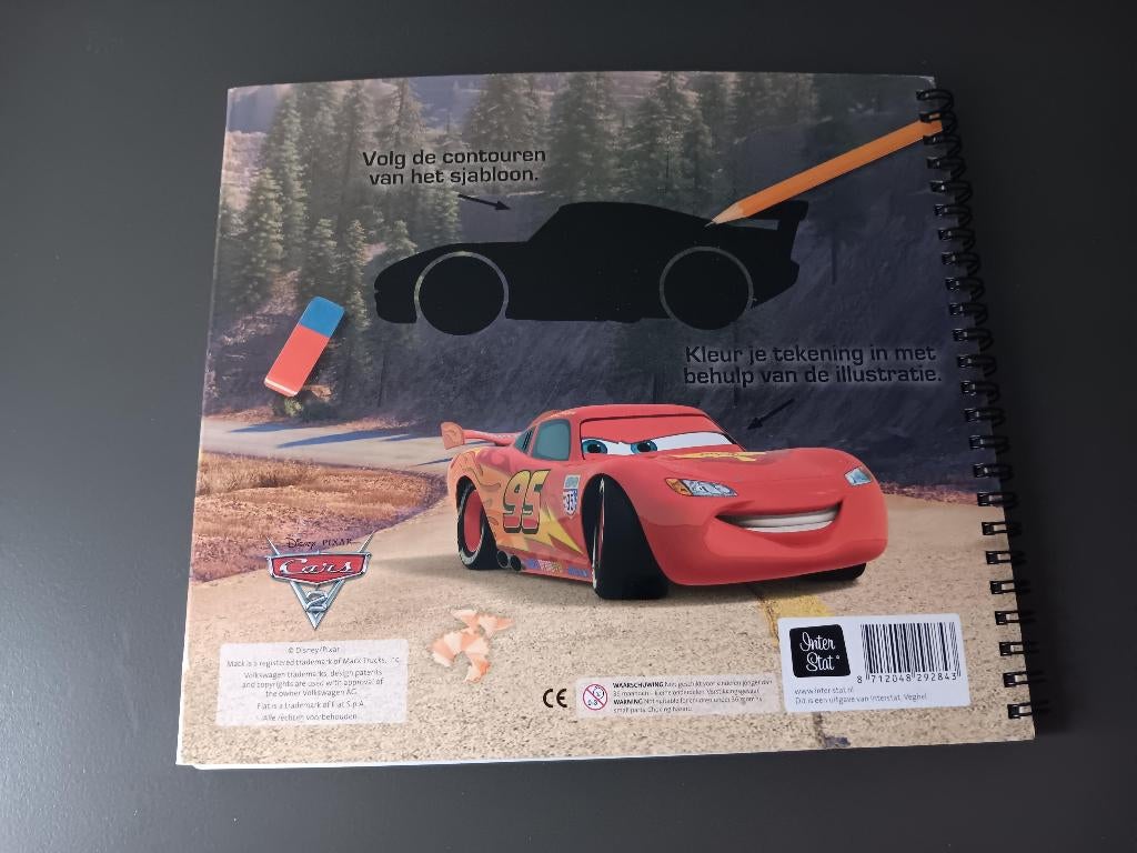 Disney Pixar Cars sjabloonboek teken en kleurboek, Ophalen of Verzenden, Gebruikt, Overige typen