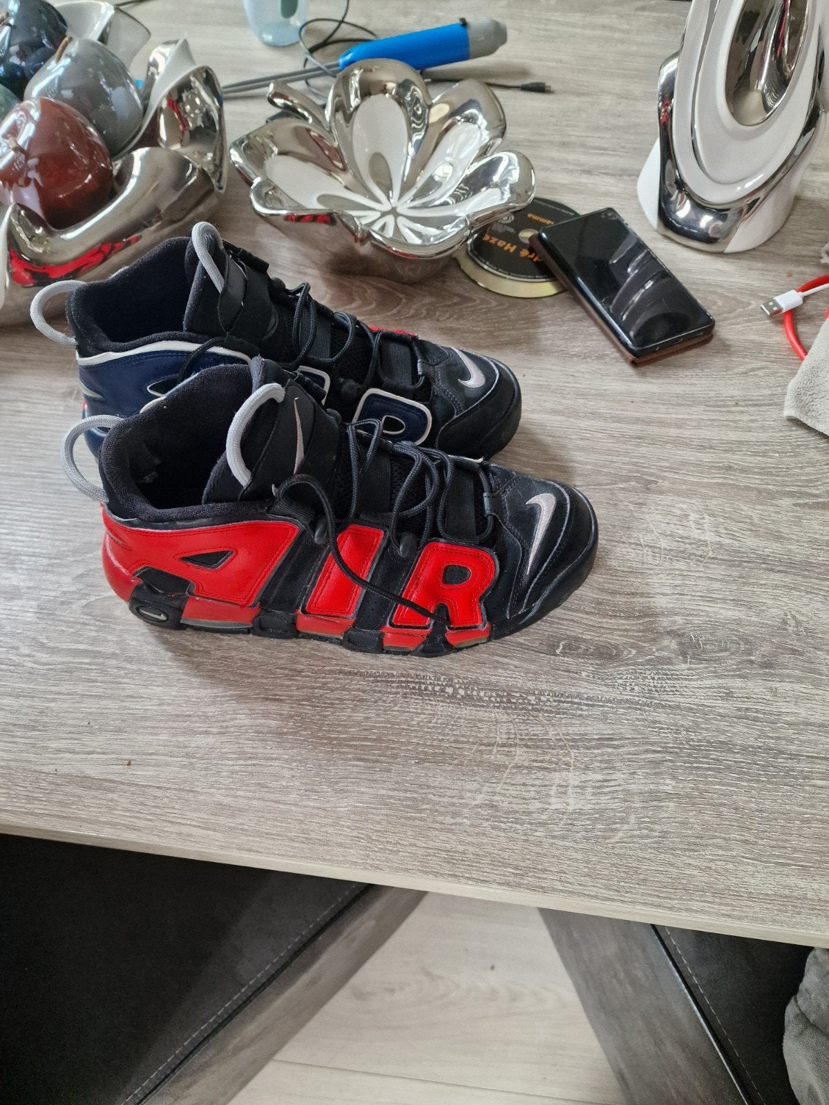 Nike Air More Uptempo '96 Zwart Rood maat 43, Zwart, Nike, Ophalen of Verzenden, Sneakers of Gympen
