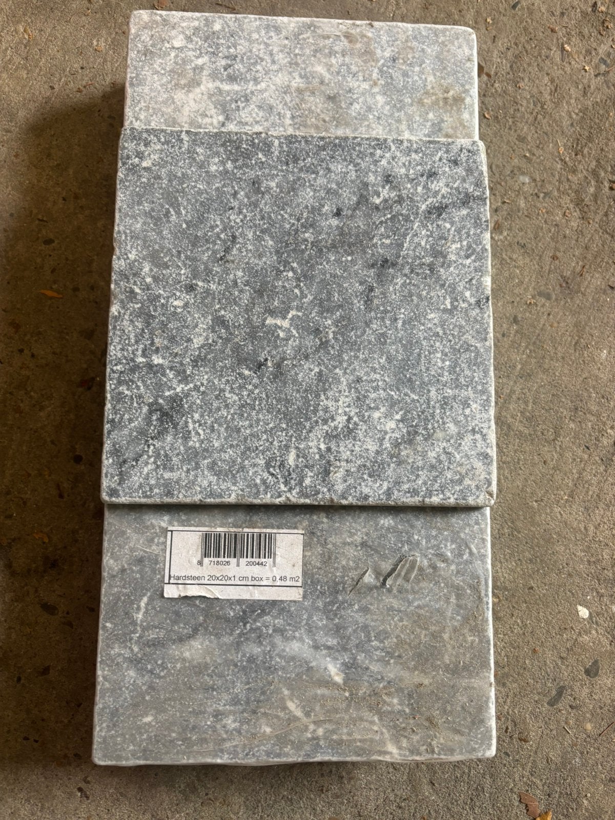 Hardsteen tegels 20x20x1 grijs, Ophalen, 60 cm of meer, Hardsteen, Zo goed als nieuw