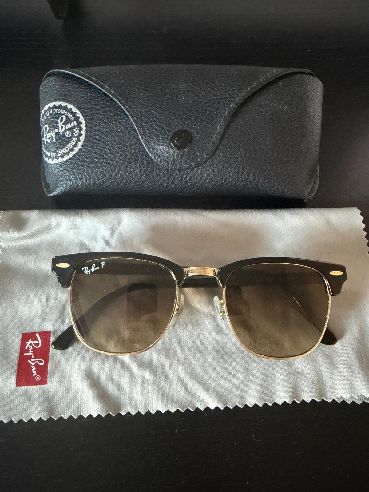 Ray ban Wayfarer polarized, Ophalen of Verzenden, Zo goed als nieuw, Zwart, Ray-Ban