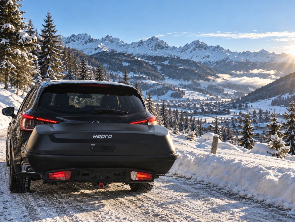 Trekhaakkoffer huren wintersport –Hapro Boxer L 420L – Gilze, Ophalen, Zo goed als nieuw