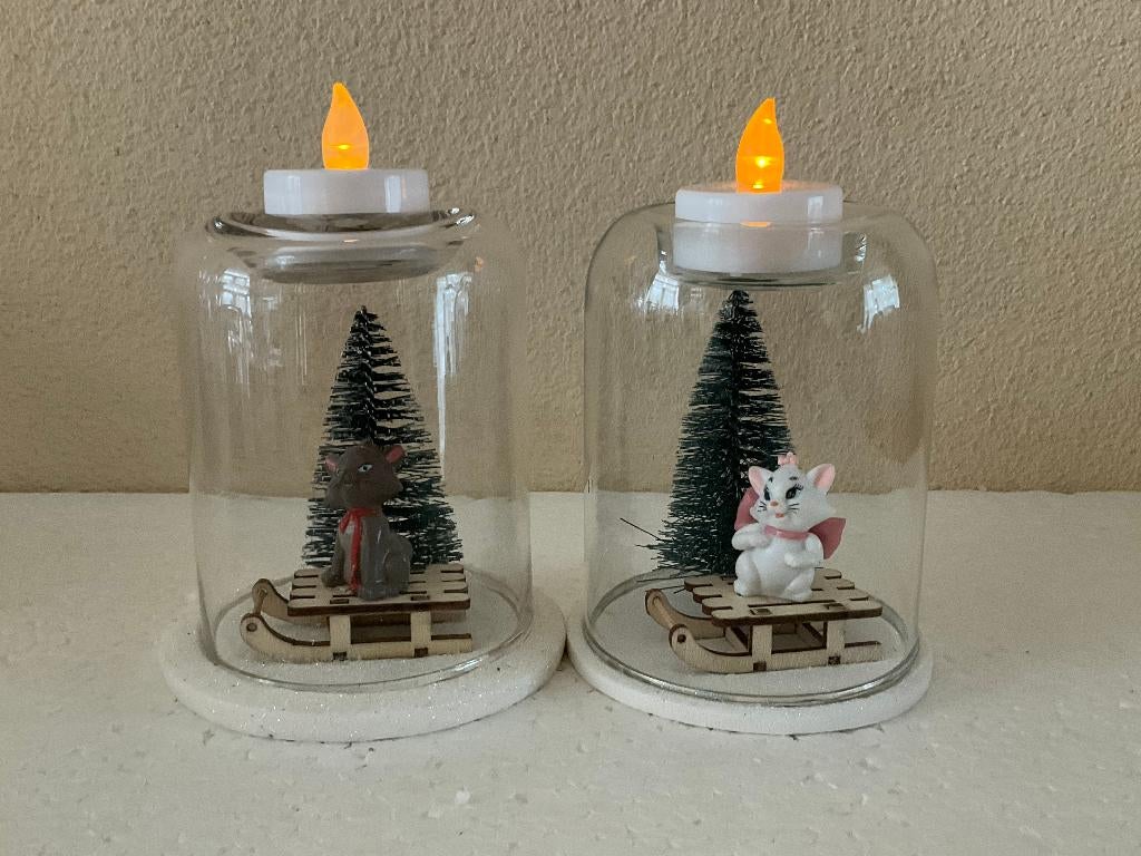 Disney Aristocats - theelicht houder - stolp, Verzamelen, Disney, Ophalen of Verzenden, Overige figuren, Zo goed als nieuw, Beeldje of Figuurtje