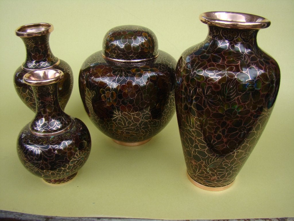 chinees clossoine vazen en gemberpot  1960-1980, Ophalen of Verzenden