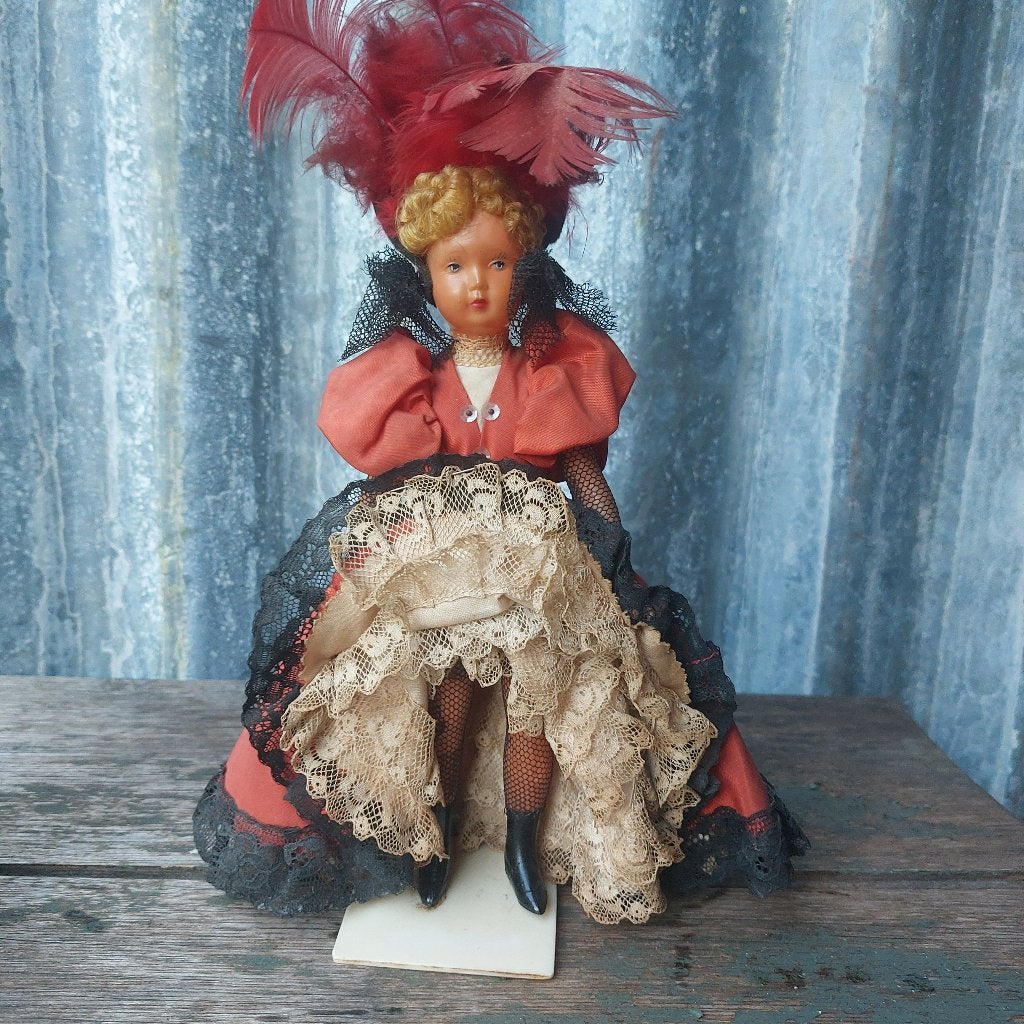 Prachtig vintage celluloid can can danseres van M.R. Paris, Ophalen of Verzenden