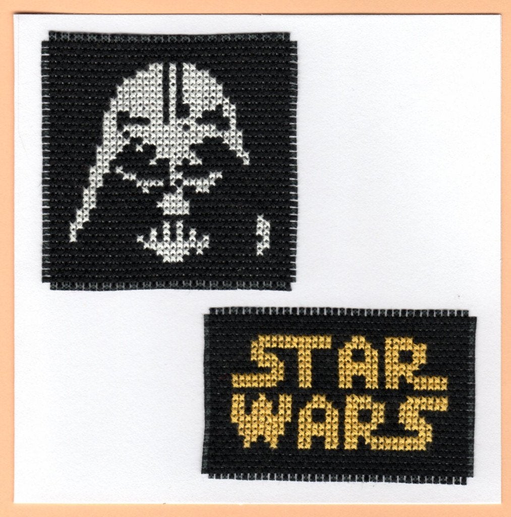 kaart met geborduurd Star Wars (970), Ophalen of Verzenden, Nieuw, Overige thema's