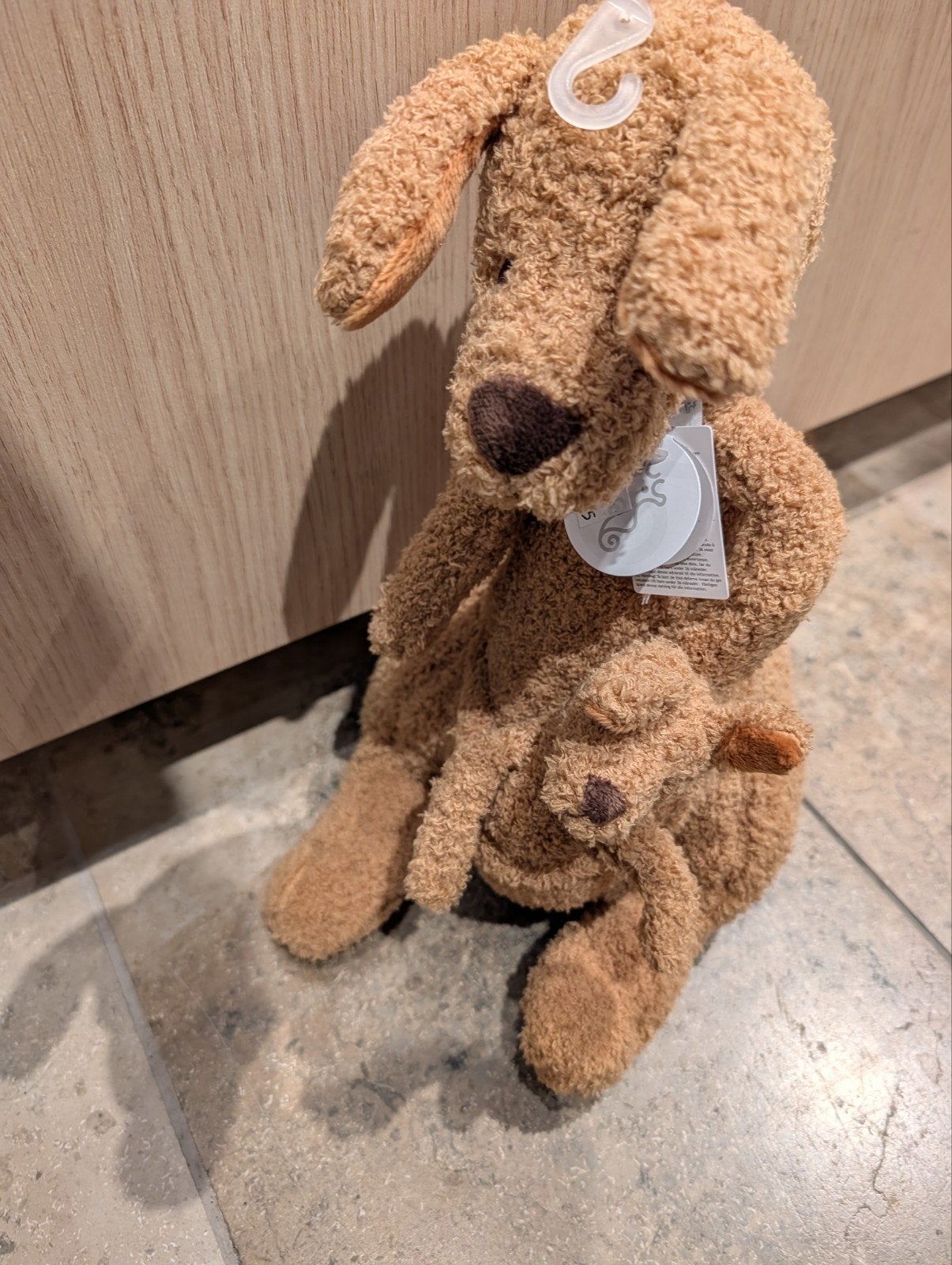 Happy Horse Hond Knuffel met Baby - Zo goed als nieuw, Happy Horse, Middelgroot (20 tot 80 cm), Bruin, Hond