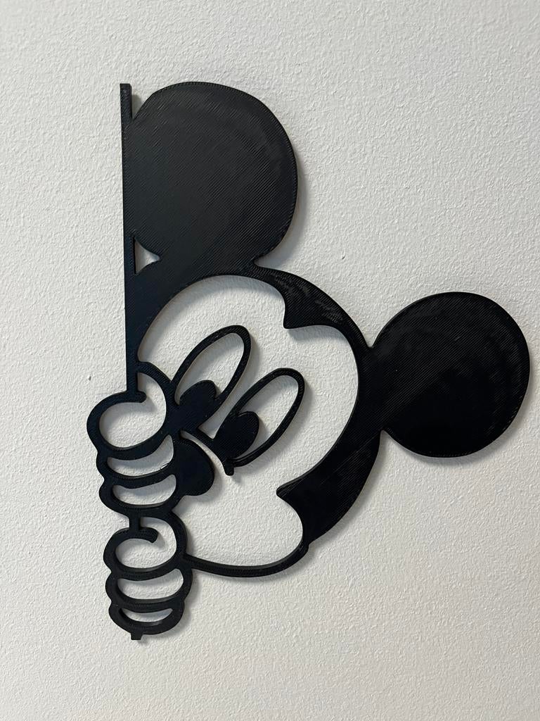 Mickey Mouse wanddecoratie 3d geprint!, Ophalen of Verzenden, Nieuw