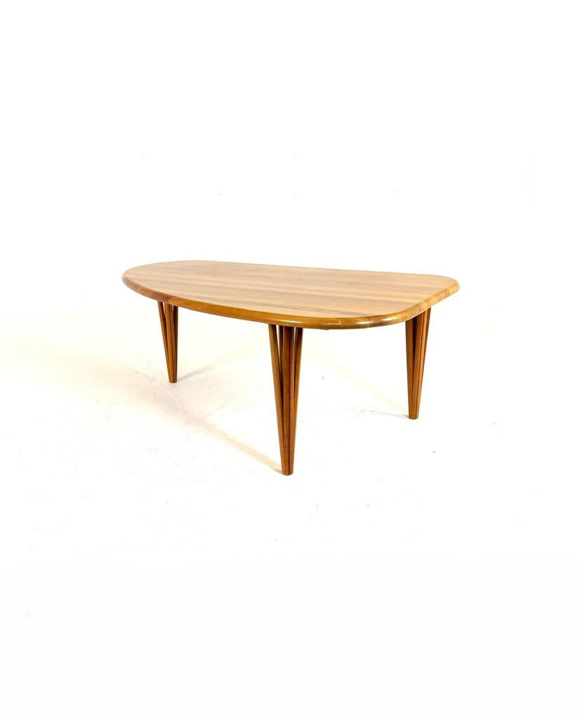 Vintage Deense salontafel, Haslev Møbelfabrik ‘70, Huis en Inrichting, 100 tot 150 cm, Teakhout, Zo goed als nieuw, Overige vormen