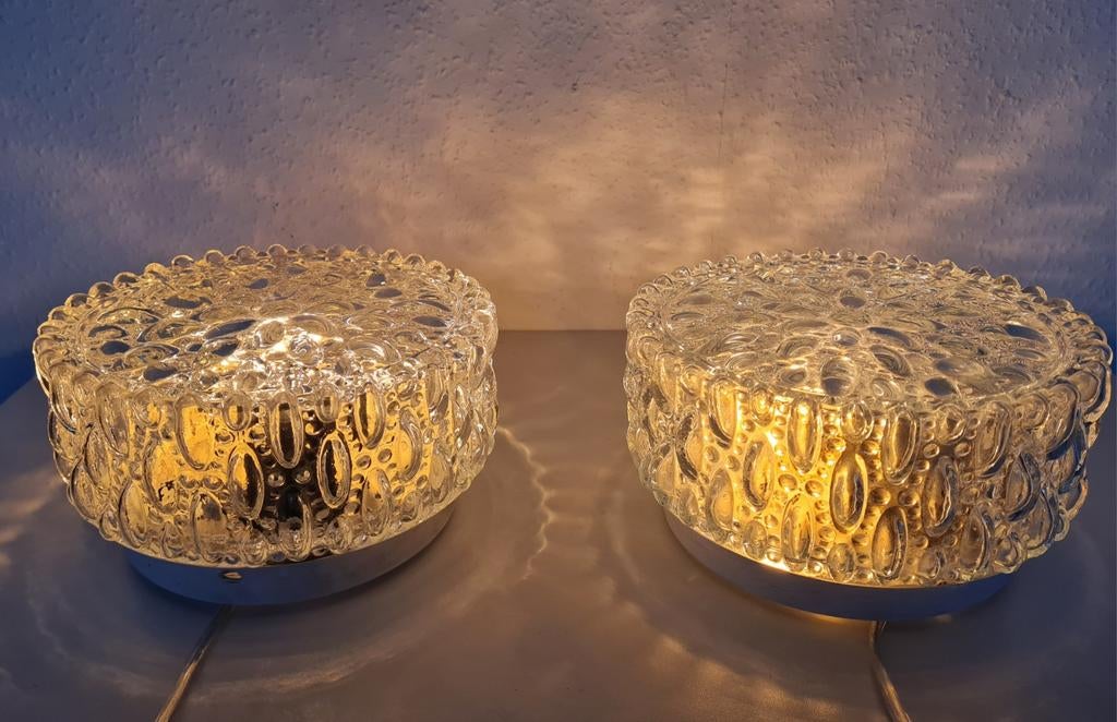 Helena Tynell plafondlamp of lampen wandlamp bubbelglas, Ophalen of Verzenden, Gebruikt, Glas